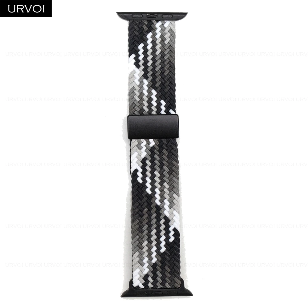 Braided Elastic Nylon Wristband with Magnetic Fold Buckle