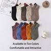 10 Pairs of Women's Spring Autumn Solid Color Matching Simple Trend College Style Ankle Protection Summer Breathable Short Socks 2