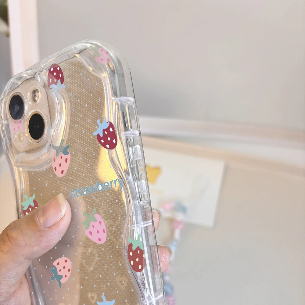 Star Chain Pearl Bowknot Flower Fruit Laser Hearts Phone Cover Case