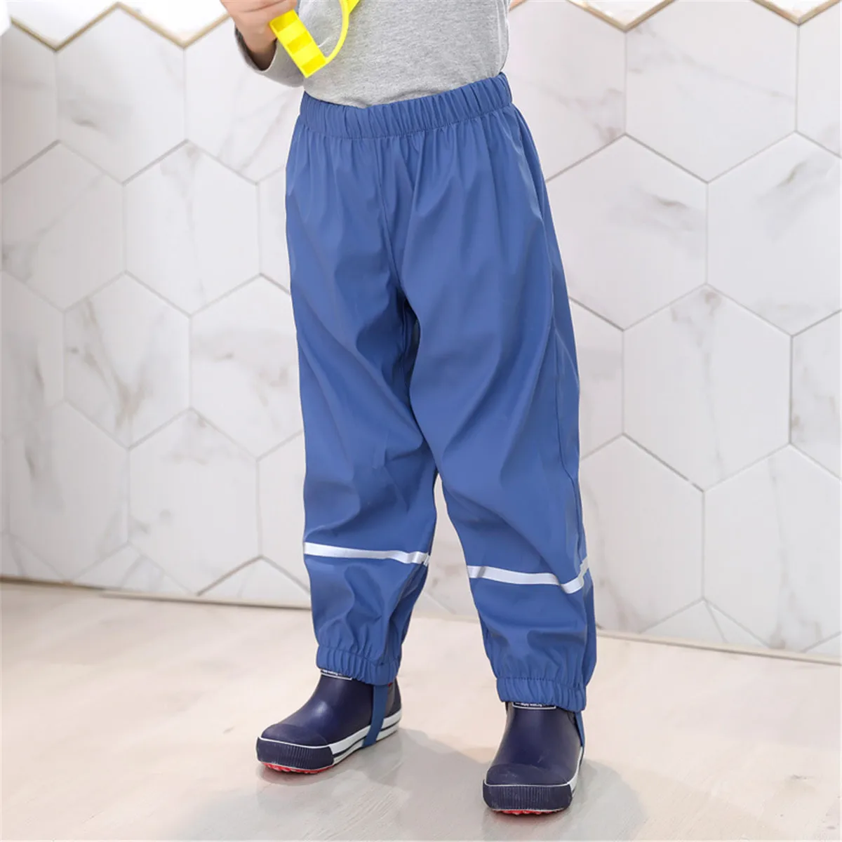 Girls Boys Rain Pants Children Clothes Kids Pu Waterproof Rain Pants