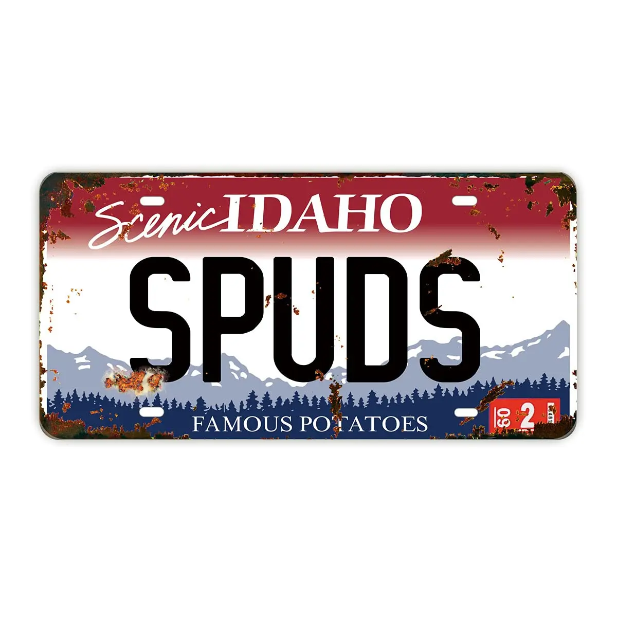 

Vanity License Plate, Embossed Novelty Metal Number Tags, Retro Vintage Style, Prop Vanity Car Registration Plates, (Idaho)