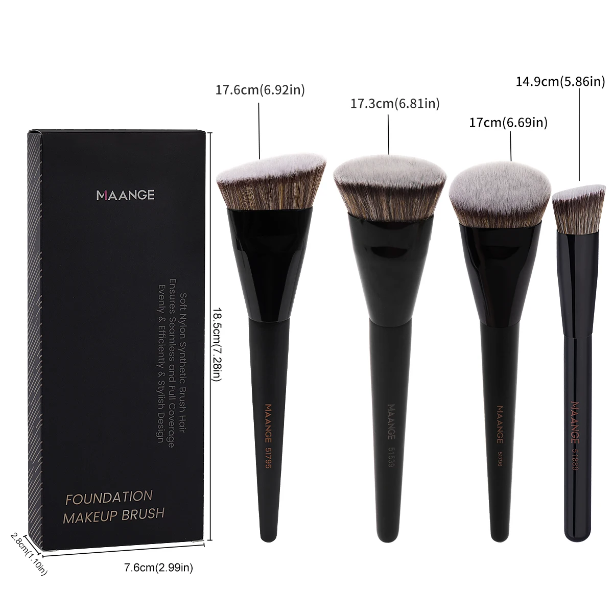 4-Piece Professional Makeup Brush Set