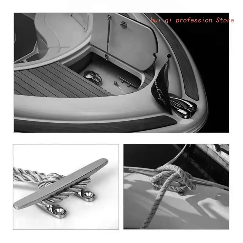 

Boat Cleat Stainless Steel Dock Marine Grade Mooring Cleats Deck Rope Marine Cable Bolt Yacht Rope Corrosion Resistant