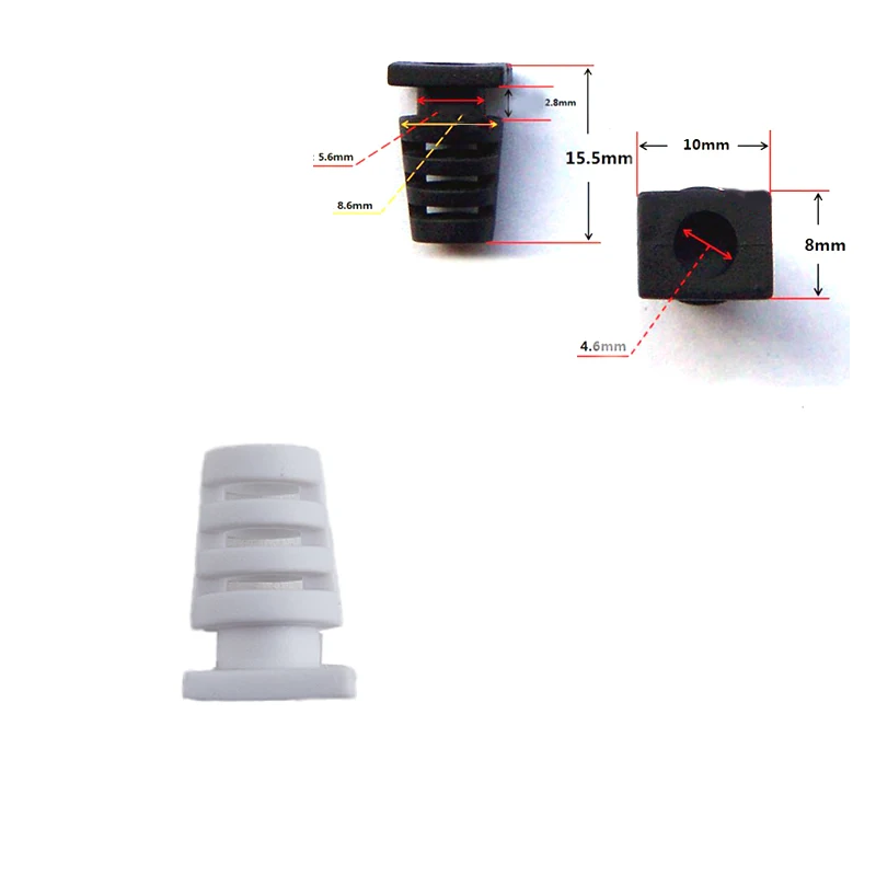 Description Picture 5 of item10pcs 4.6/5.2/6mm Cable Gland Connector Rubber Strain Relief Cord Boot Protector Wire Cable Sleeve Power Tool Cellphone Charger