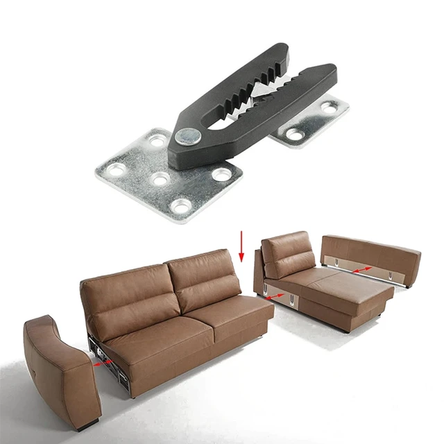 Sectional Couch Connector, 4 Pcs Metal Sofa Joint Snap Style