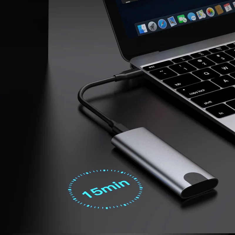 USB3.1 M.2 SSD Enclosure Mobile Case Supports NVME Protocol To Type-C Solid Metal External Hard Disk Case Laptop Phone SSD