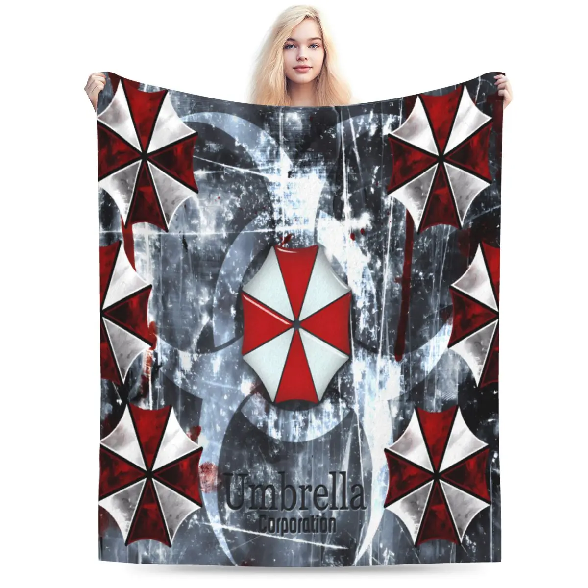 Ridimensionato Evil Zombie Game Harajuku Style 1241 Una Coperta In Micro Pile Ultra-Morbida