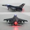 F16 Toy Alloy Fighter Model acoustooptic return force aviation military aircraft model Ornament Gift 1