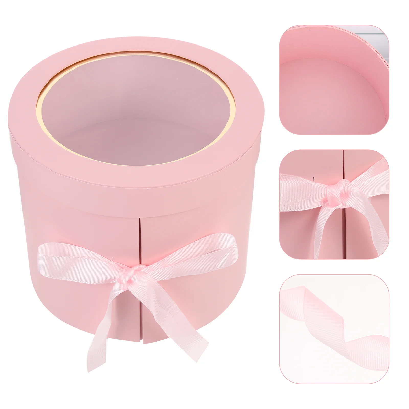 

Round Flower Packing Box Preserved Flower Packaging Box Gift Wrapping Box Valentine'S Day Gift Flower Boxes 20x20x17cm