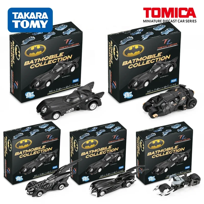 Original Tomica Car Batmobile Collection Diecast 1/64 Batman Chariot Kid Boy Toys for Children TAKARA TOMY Birthday Gift Limited takara tomy tomica premium model car mini diecast alloy toys metal sports vehicles various styles gifts for children