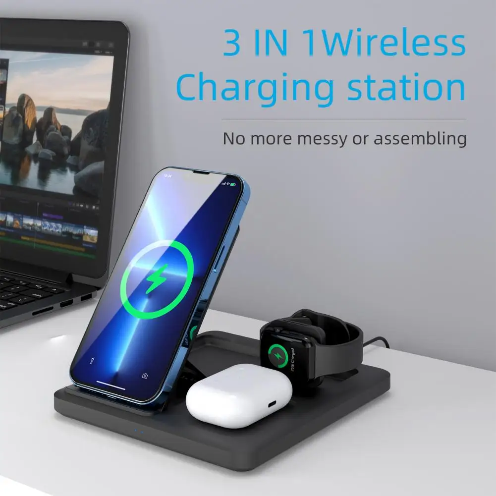 

Wide Compatibility Portable 15W Wireless Fast Charger Phone Holder for Home