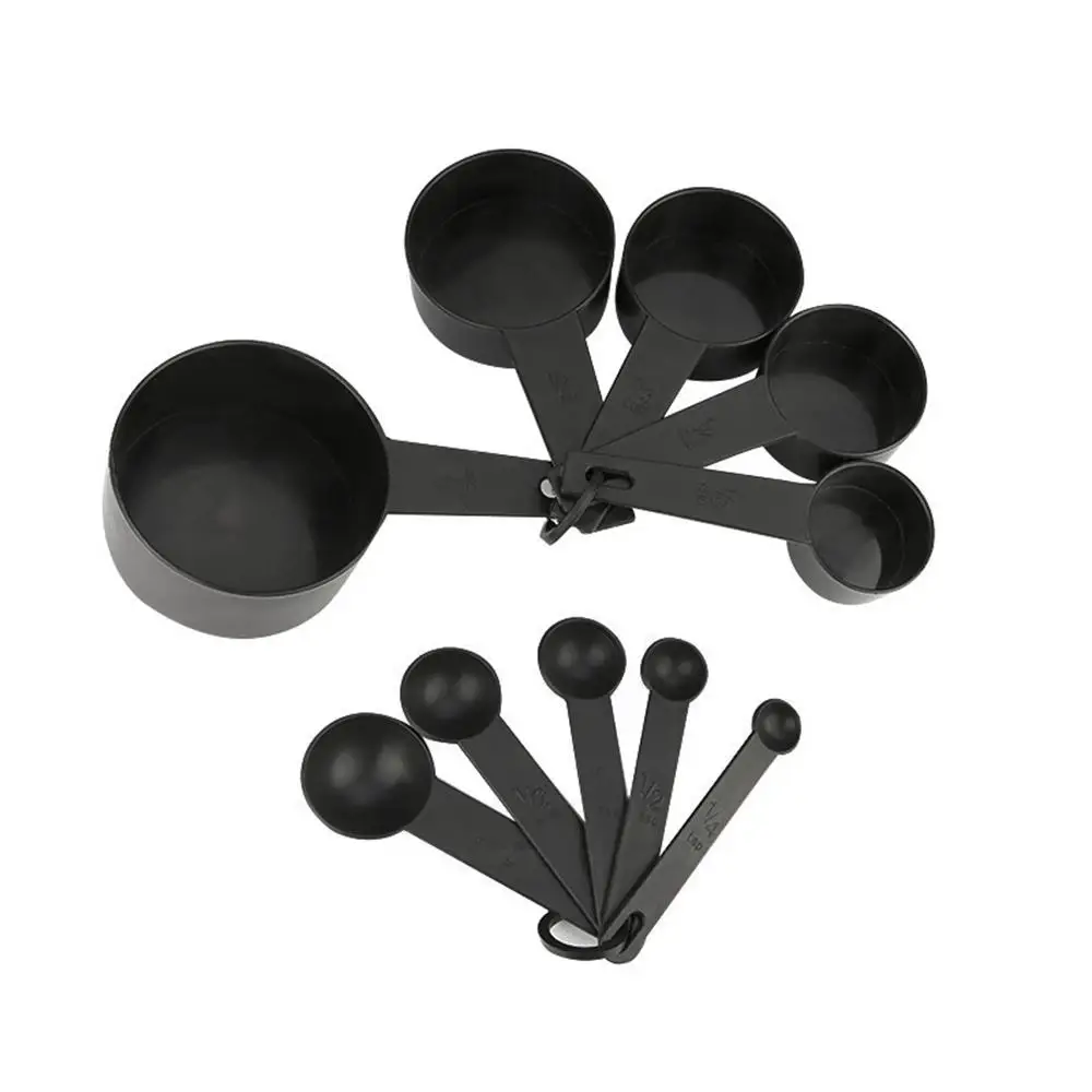 Kitchen Measuring Spoons Measuring Spoon Set set Measuring Spoons Kitchen Cook Black Plastic Teaspoon Scoop Measuring Spoons Cups Set Tools Kitchen Tools
