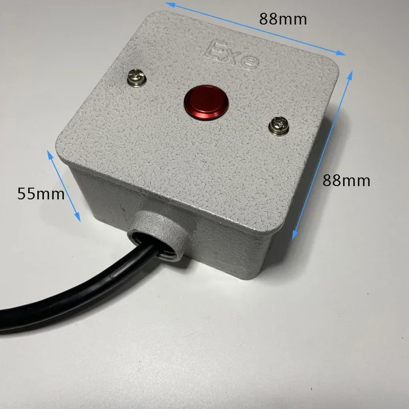 1Pcs Metal Case Explosion Proof Button NC/NO Dry Contact Output Auto Reset Security Alarm Emergency Button Power Switch