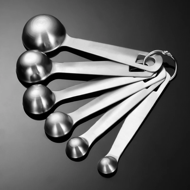 5Pcs Stainless Steel Kitchen Measuring Spoons for Seasoning