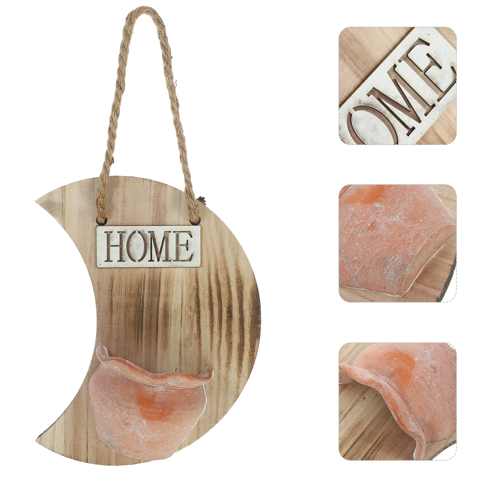 

Wall Hanging Flower Pot Flowerpot Holder Wall-mounted Planter Wood Planters for Plants