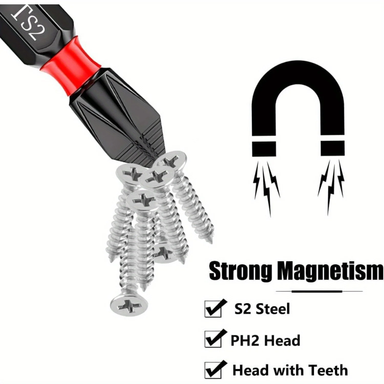 New High-Hardness Anti-Impact and Anti-Slip Cross Electric Batting Head Set with Strong Magnetic Hand Drill