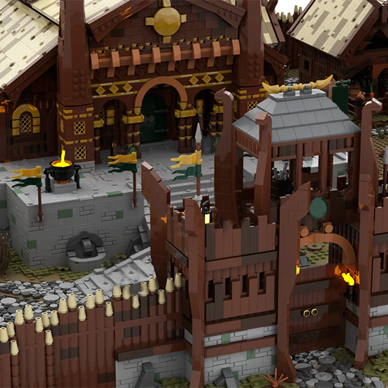 Edoras Set Edoras Rohan Town Complete Set – 8 Buildings, 23,240 Pieces, and ...