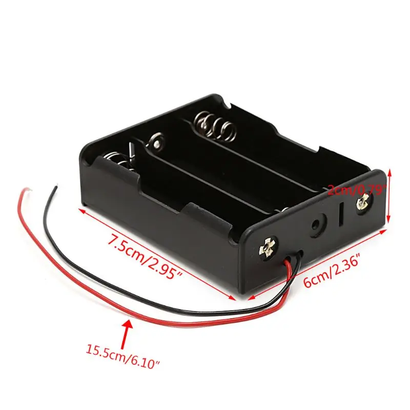5 Pcs 18650 Rechargeable Battery 3.7V Clip Holder Box for Case With Wire battery holder