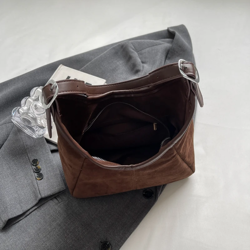 Women PU Fashion Shoulder Bag Large Capacity Zip Closure