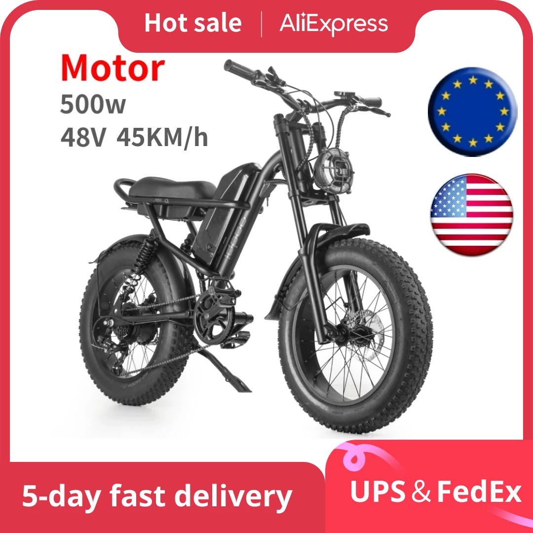 Electric Bicycles Adult 500w Electric Bike 20 Inches Fat - 20 Inch Electric Bike