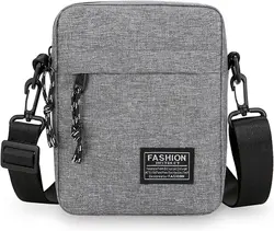 Versatile Unisex Crossbody Travel Bag - Compact Casual Messenger Handbag (GRAY)