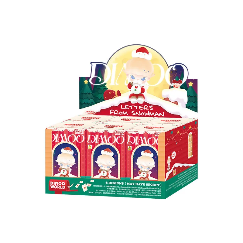 POP MART DIMOO Letters From Snowman Series Blind Box Toys Guess Bag Mystery Box Mistery Caixa Action Figure Surpresa Model