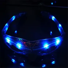  Spiderman Glowing Glasses Marvel Anime Figure Adjustable LED Flashing Glasses Sunglasses Cartoon Children's Party Toys Boy Gifts 