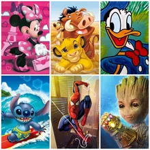 

Disney 5D DIY Diamond Painting Mickey Mouse and Donald Duck Rhinestone Cross Stitch Kits Handmade Embroider Crafts for Child