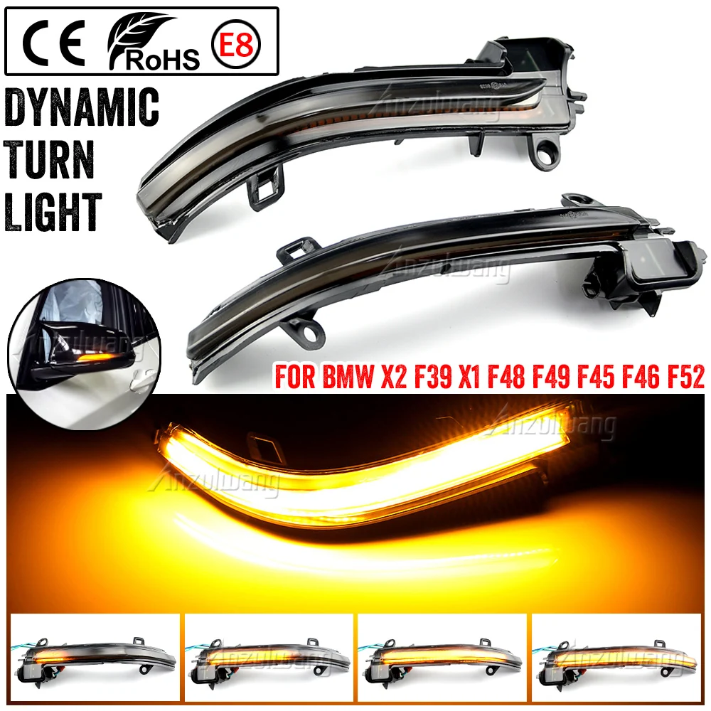 

2x LED Turn Signal Light Lamp Dynamic Blinker Sequential Indicator For BMW X1 F48 X2 F39 2 Series Active Tourer F45 Gran F46