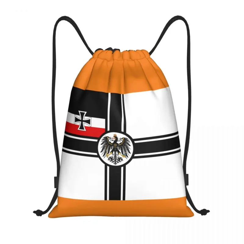 

German Empire DK Reich War Flag Drawstring Bag for Shopping Yoga Backpacks Men Women Germany Patriotic Sports Gym Sackpack