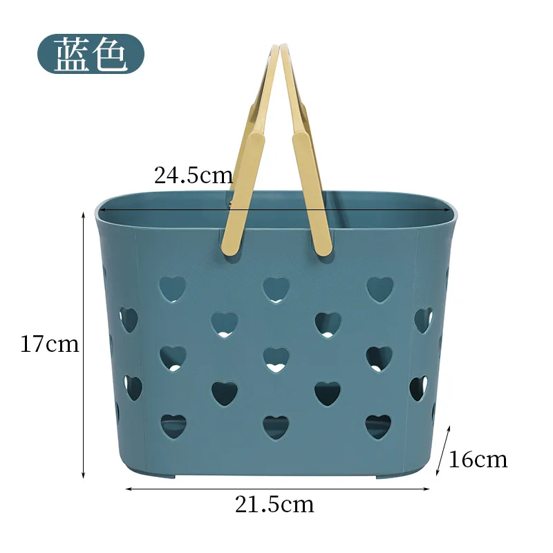 Plastic Organizer Storage Basket Hollow Cleaning Caddy with Handle