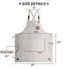 Household Canvas Apron Oil-proof  Can Wipe Hands  Kitchen CookingMen Women Adult With Tool Pockets Fashion Coffee Over  apron 3