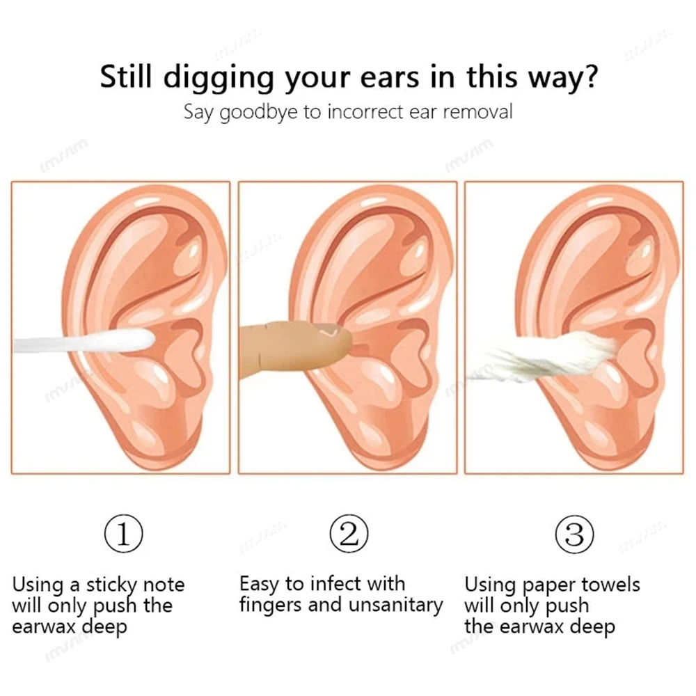 Juego de limpiador de oídos, Kit de limpieza de oreja en espiral, fácil de quitar la cera de los oídos