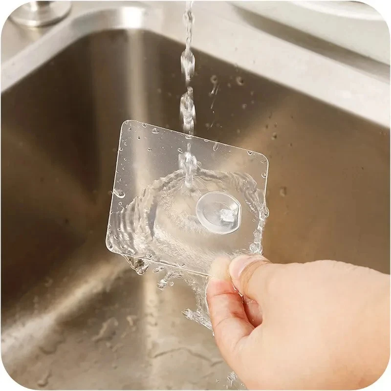 30PCS Wall Hooks Transparent Strong Self Adhesive Key Towel Door Wall Hanger Hanging Kitchen Bathroom Accessories Hooks self adhesive hook