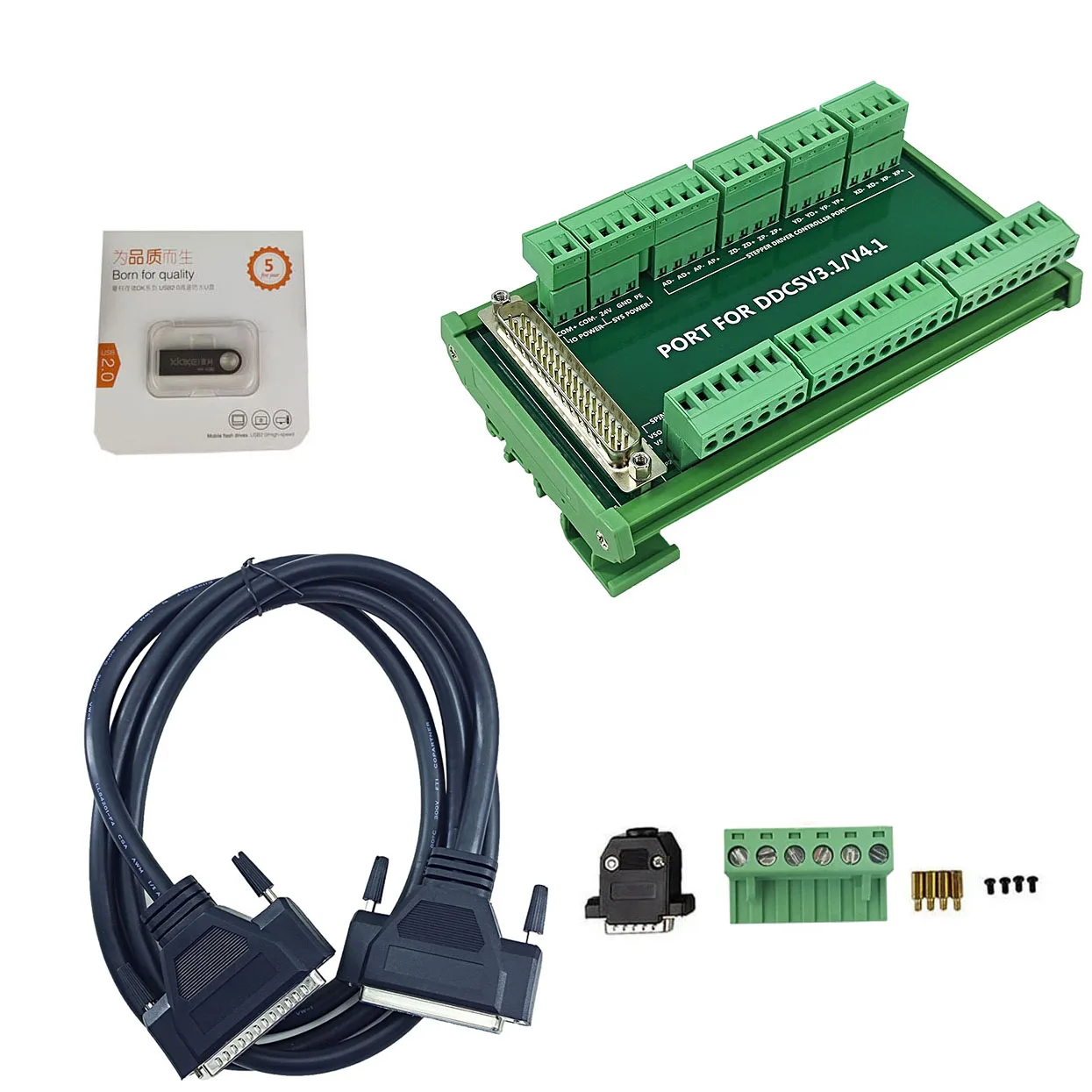 DDCS V4.1 Standalone Motion Controller Offline Controller Support 3/4 Axis USB CNC Interface laser engraving controller Replace Mach3