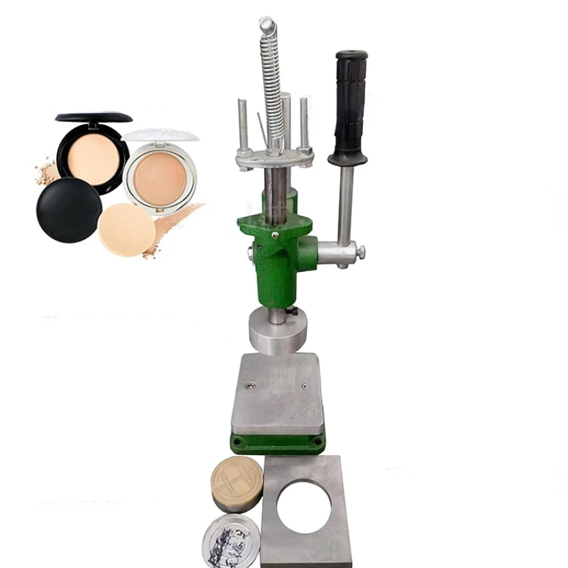 

Factory hot sale Professional mini Manual lab powder pressing machine for cosmetic powder blusher eyeshadow