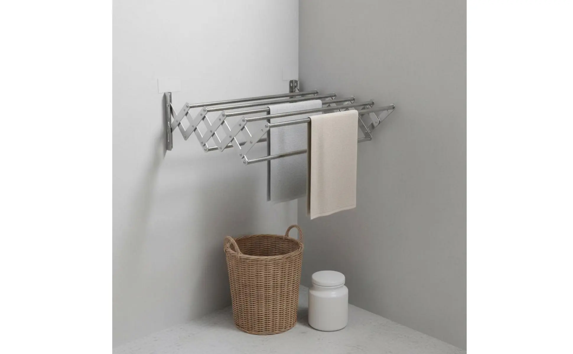 Retractable Towel Rack Multifunctional Stainless Steel Bathroom Rack Stainless Steel Towel Shelf Waterproof for Barbershop