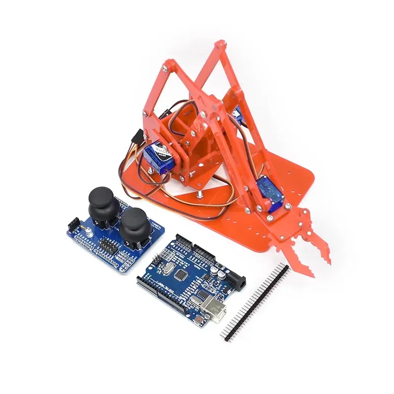 SG90 MG90S 4 DOF Unassembly Acrylic Mechanical Arm Robot Manipulator Claw for Arduino Maker Learning DIY Kit Robot image 3