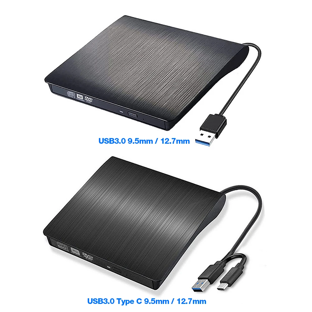 USB 3.0/USB 3.0 + Type-C SATA To USB CD ROM ODD Case Box 9.5mm/12.7mm External Optical Disc Drive Enclosure ODD Caddy for Laptop cd dvd drive