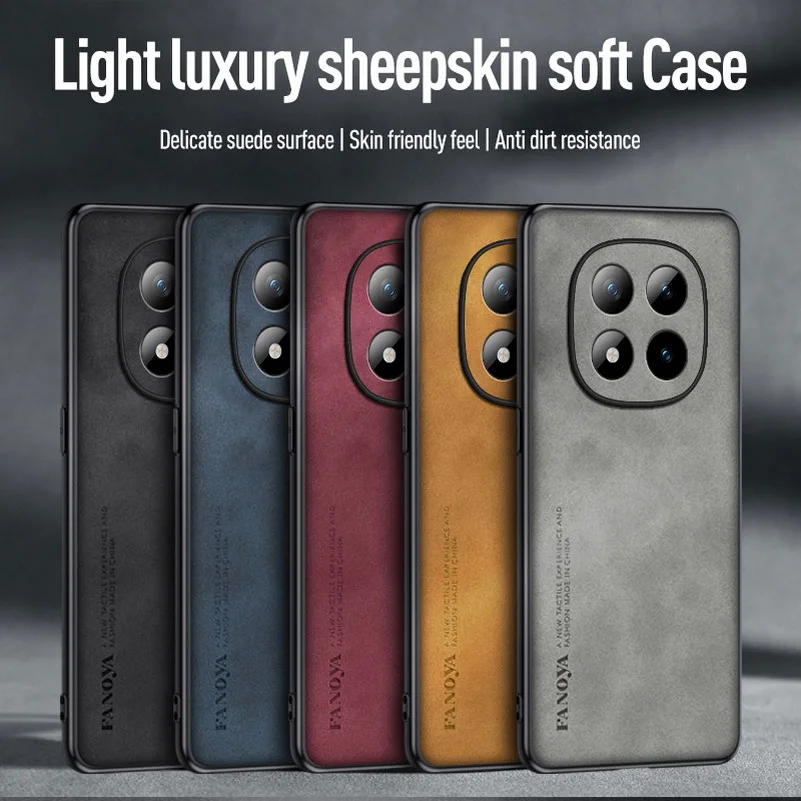 Leather Suede Protective Case with Slim Lens Cover