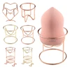 Make Up Puff Shelf Creative Rack Tray Metal Drying Stand Organizer Shelf Holder Tools 1