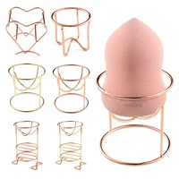 Make Up Puff Shelf Creative Rack Tray Metal Drying Stand Organizer Shelf Holder Tools 1