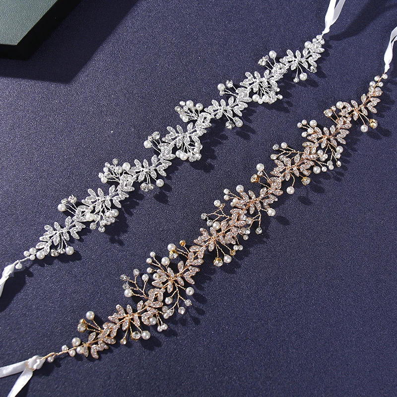 Handmade Hairbands Crystal Rhinestone Flowers Headbands Wedding Hair Accessories For Women Bride Head Jewelry