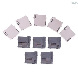 10pcs 9pin Card Slot Connectors T-Flash Common Style Size 14*15mm TF Card Deck Self Acting Card Slot