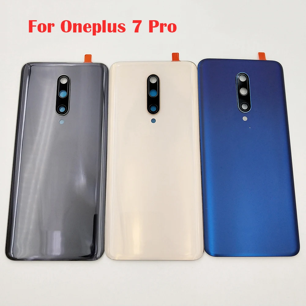 

Original For One Plus 7 Pro 1+7pro Glass Battery Cover Rear Housing Cover For OnePlus 7Pro Back Door Replacement Battery Case