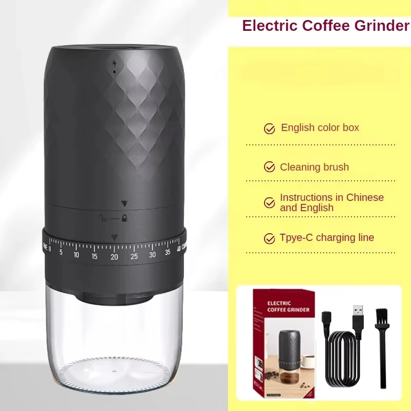 USB Electric Coffee Grinder 40 Gears - مطحنة قهوة...