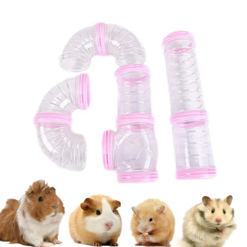 Hamster Enrichment Hamster Play Tunnel Set - Expandable Plastic Tube System For Small Pets Hamster Tunnels