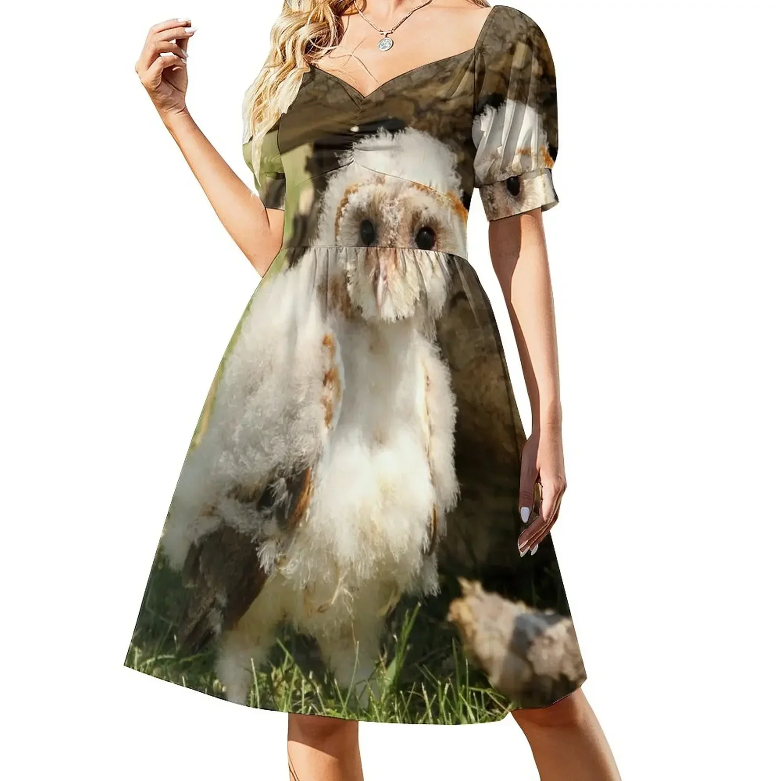 Vestido de manga corta de búho de algodón vestidos de manga larga Vestidos para fiesta de boda vestidos de mujer elegantes y bonitos