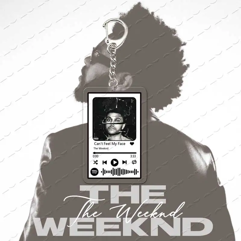 The Weeknd Music Playlist Acrylic Keychain - Starboy & Blinding Lights Fan Accessory Gift