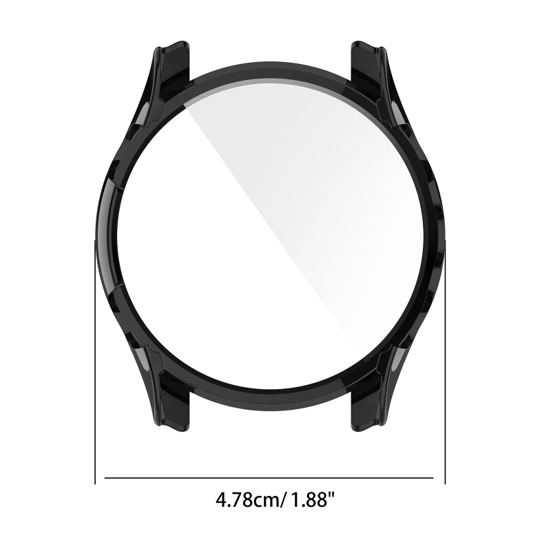 Tempered Glass One-piece Shell Screen Protector Case Smart Watch Bumper Cover Protective Film for GarminForerunner 2